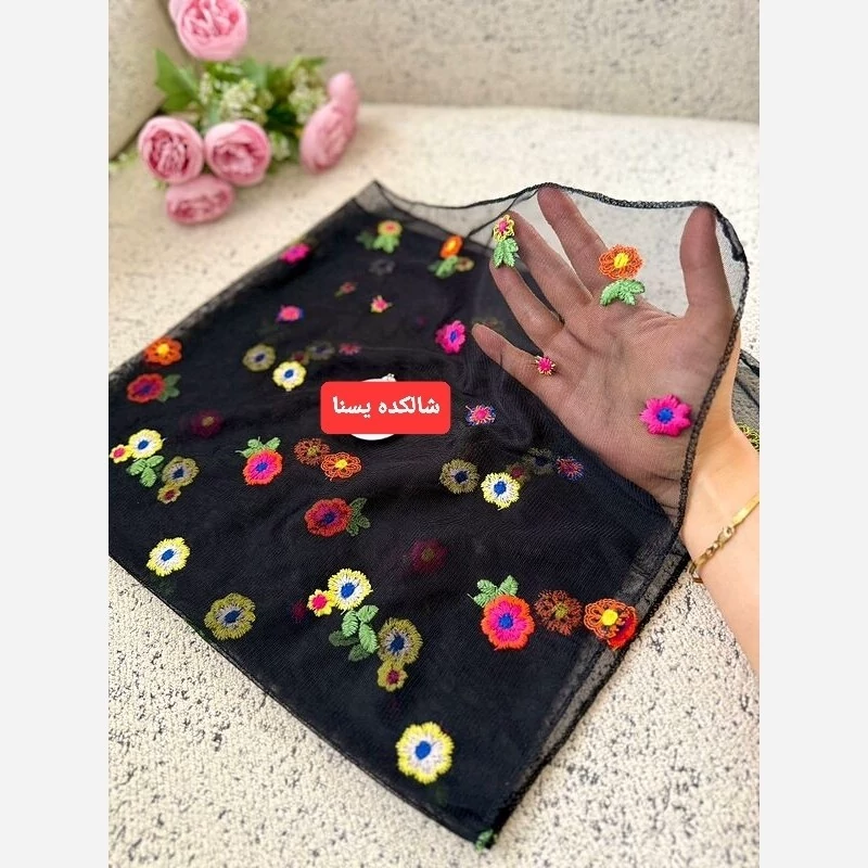 مینی اسکارف توری گلدوزی