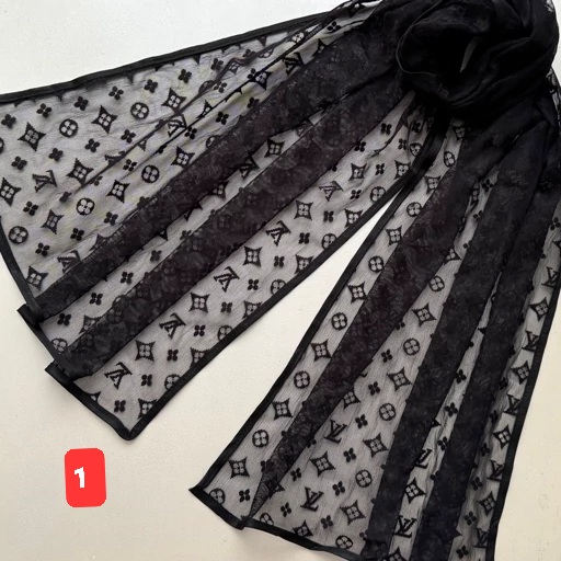 شال توری طرح لویی،ویتون دورگان دوزی شده