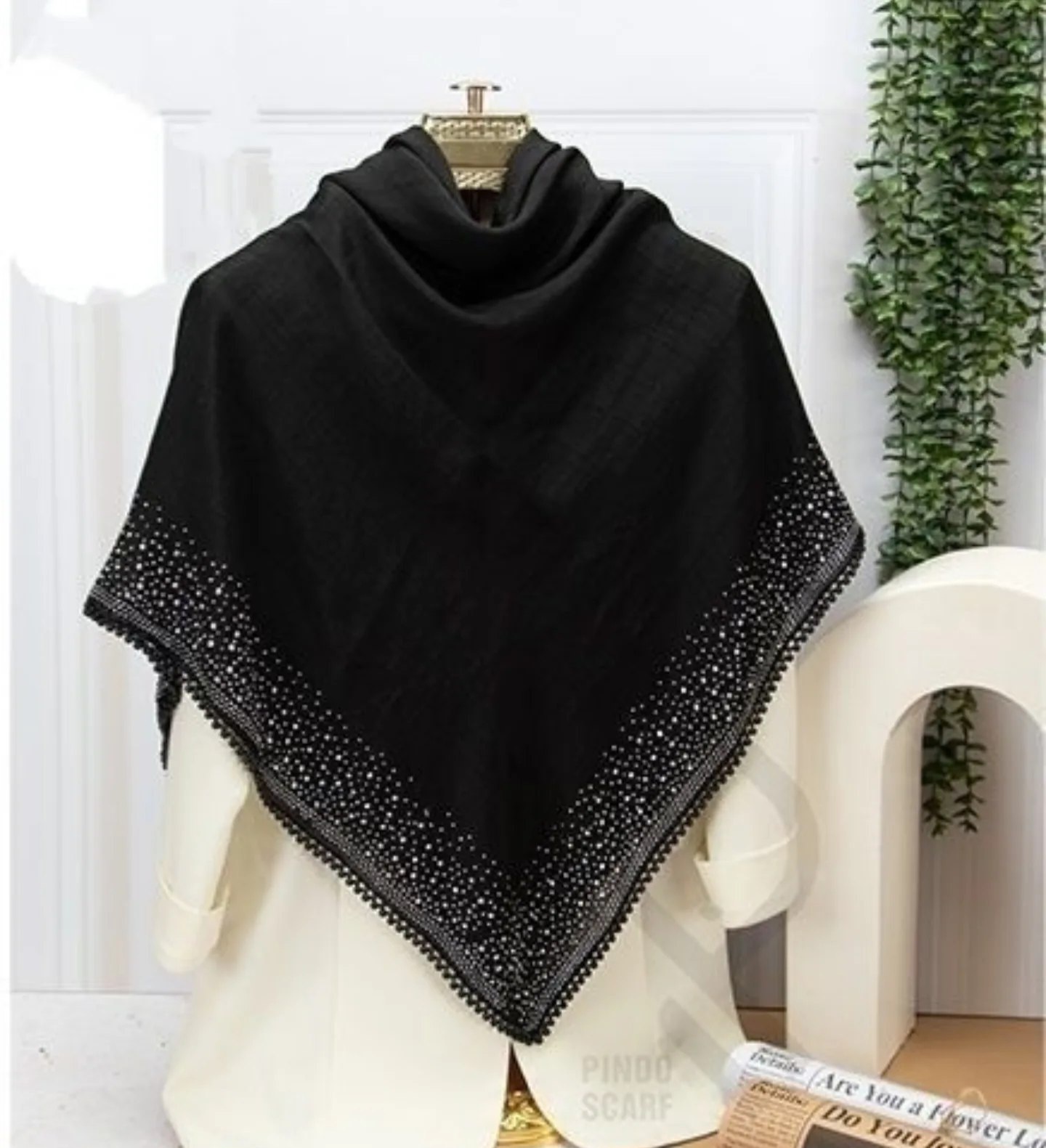 روسری اسلپ نگین مروارید